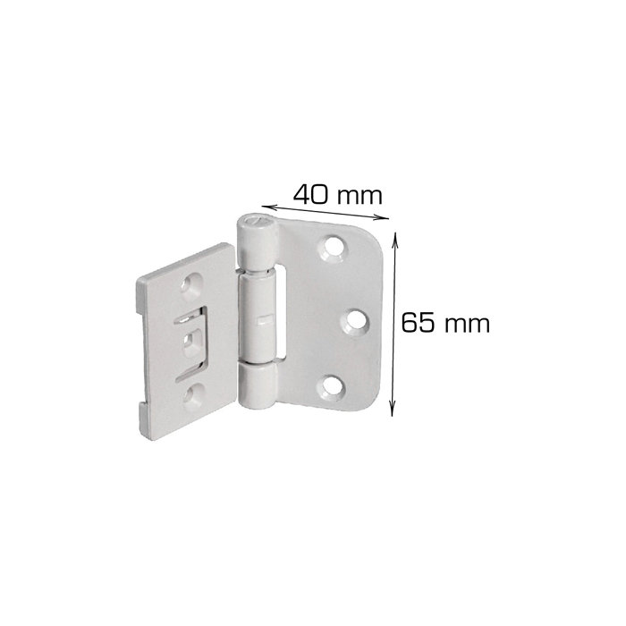 Innstikkshengsel justerbart 40 x 65 mm - 2 stk. 